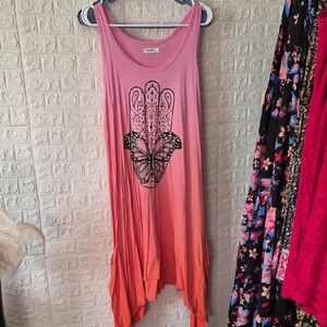 lauren moshi butterfly hand of hasma ombre tank dress